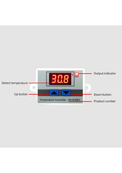 Dijital Sıcaklık Kontrol Cihazı Ekran Termostat Kontrol Anahtarı ve Termistör Sensörleri Sıcaklık Probu (12V 120W) (Yurt Dışından)