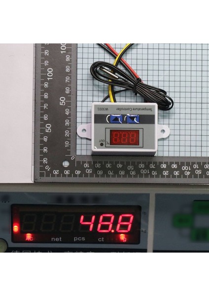 Dijital Sıcaklık Kontrol Cihazı Ekran Termostat Kontrol Anahtarı ve Termistör Sensörleri Sıcaklık Probu (12V 120W) (Yurt Dışından)