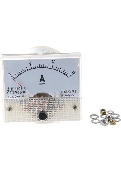 85C1 Dc 0-15A Dikdörtgen Analog Panel Ampermetre Ölçer (Yurt Dışından)
