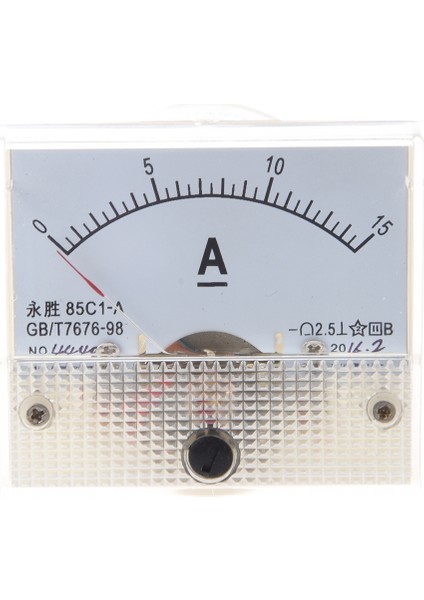 85C1 Dc 0-15A Dikdörtgen Analog Panel Ampermetre Ölçer (Yurt Dışından)