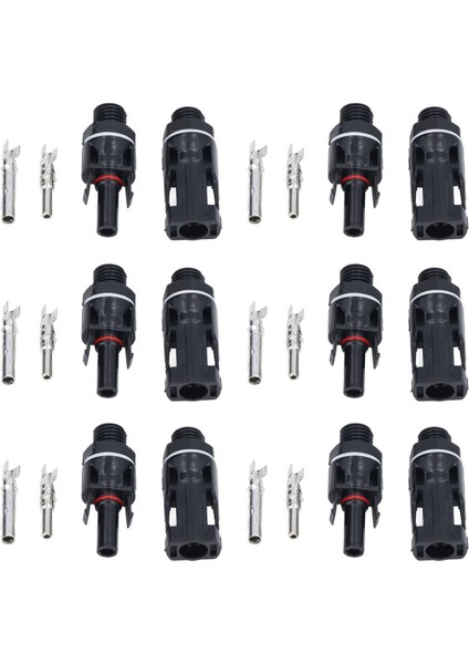 Boba 6set Güneş Sonu Paneli Konektörü Pirinç Ppo Enerji Üretimi Için Su Geçirmez Konnektörler 1000V (Yurt Dışından)