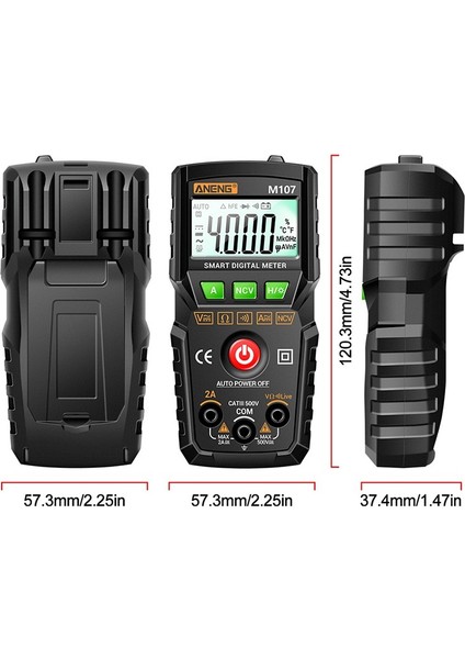 Aneng M107 Akıllı Dijital Multimetre 4000 Sayım Ac/dc Gerilim Akım Mini Metre Arkadan Aydınlatmalı (Yurt Dışından) modelleri