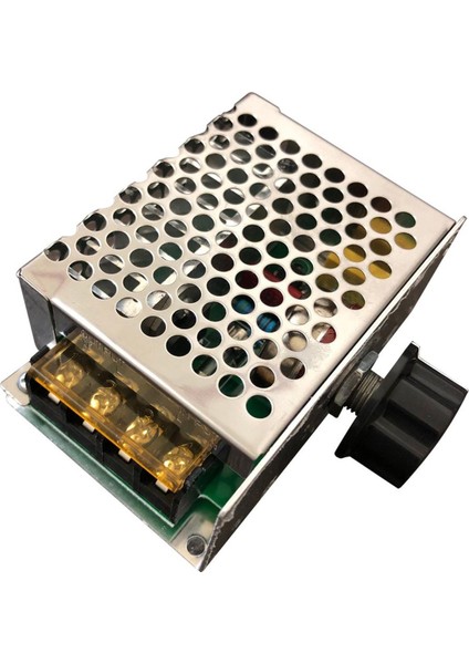 4000W 220V Scr Voltaj Regülatörü Motor Hız Kontrol Cihazı Karartma Termostatı - Siyah (Yurt Dışından)