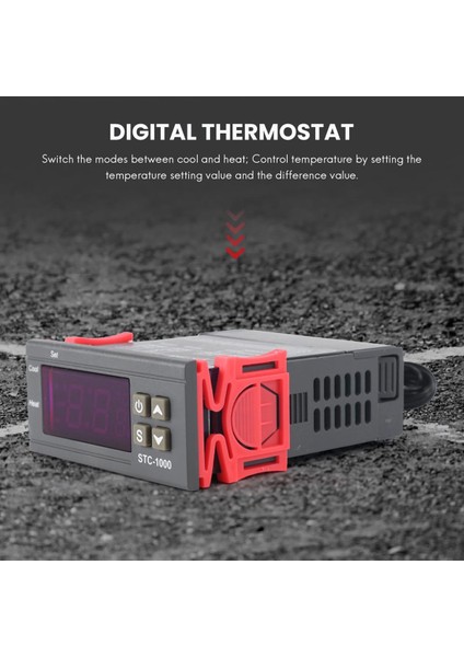 Mini Sıcaklık Kontrol Cihazı-1 x Mini Dijital Sıcaklık Kontrol Cihazı Termostatı 1 x 2m Kablolu Sıcaklık Sensörü Probu 1 x Kullanım Kılavuzu-Gösterildiği Gibi (Yurt Dışından)