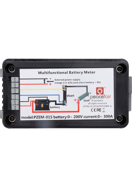 LCD Ekran Dc Pil Monitör Ölçer 0-200V Voltmetre Ampermetre Rengi: Resim Gösterisi Olarak (Yurt Dışından) modelleri