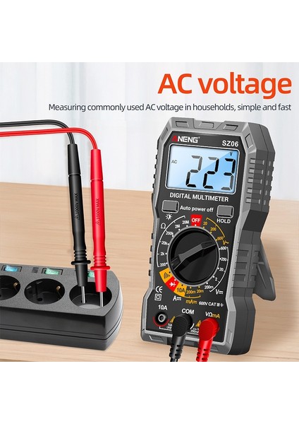 Aneng SZ06 Ac/dc Gerilim Dijital Multimetre Dc Akım Direnç Ölçüsü 2000 Sayım Ampermetre (Yurt Dışından) fiyatları