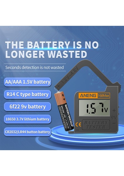 Aneng 168MAX Dijital Lityum Pil Kapasitesi Test Cihazı Evrensel Test Damalı Yük Analizörü Ekran Kontrol Aaa Aa Düğme Hücresi (Yurt Dışından) fırsatları