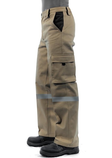 Reflektörlü Iş Pantolonu Kargo Cepli -54E4211-