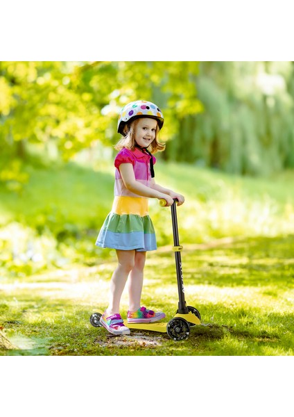 Elite 3 Tekerlekli Işıklı Scooter Fuşya