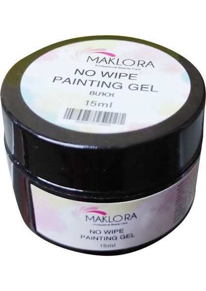 No Wipe Painting Gel Tırnak Süsleme Jeli Siyah 15 gr