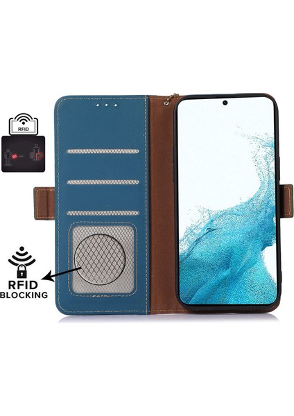 Samsung Galaxy A15 4g Kılıf Rfıd Engelleme Inek Deri Cüzdan Cep Telefonu Kapağı (Yurt Dışından)