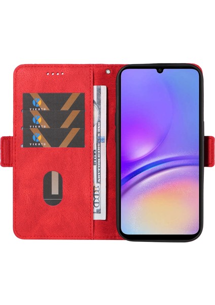 Samsung Galaxy A05 4g Deri Kılıf Eşkenar Dörtgen Cüzdan Kapağı (Yurt Dışından)