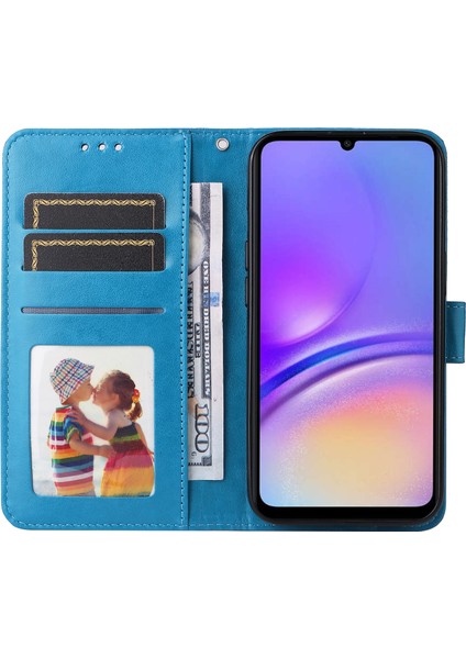 Samsung Galaxy A05 4g Kılıf Slim Fit Shell Stand Cüzdan Pu Deri Telefon Kapağı (Yurt Dışından)