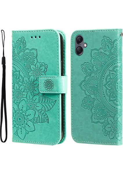 Samsung Galaxy A05 4g Kılıf Çiçek Baskılı Pu Deri Cüzdan Cep Telefonu Kapağı (Yurt Dışından)