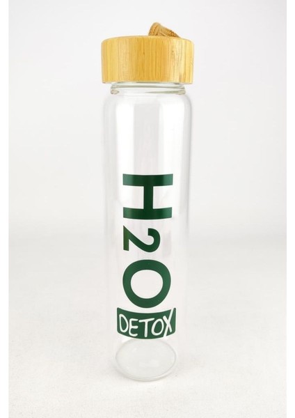 H2O Detox Bambu Kapaklı Cam Matara 1000 ml - H2O75994 C1-1-18