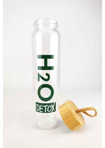 H2O Detox Bambu Kapaklı Cam Matara 1000 ml - H2O75994 C1-1-18