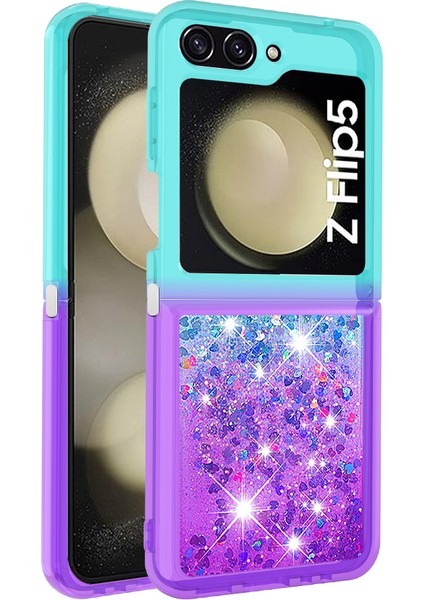 Samsung Galaxy Z Flip5 5g Arka Kapak 5g Yumuşak Tpu Gradyanı Hızlı ve Sıvı Akan Işıltı Kabuğu (Yurt Dışından) modelleri