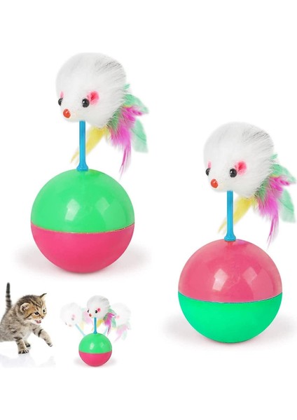 Tumbler Interaktif Kedi Oyuncakları, Kedi Tumbler Oyuncak Kedi Topu Fare Interaktif Kedi Oyuncakları Tüy Dönen Top Kedi Oyuncakları (Yurt Dışından) fiyatları