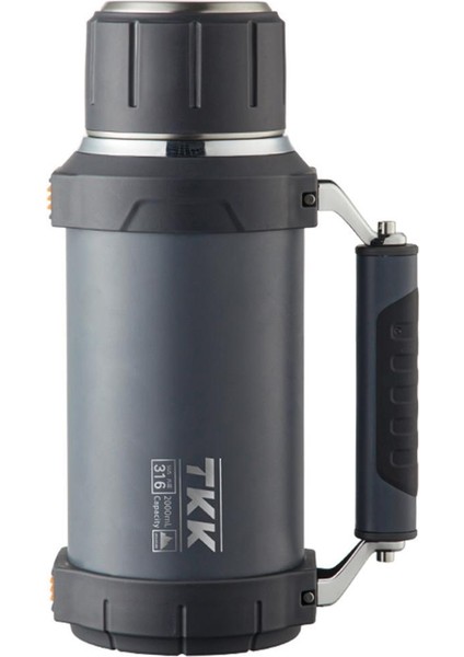Çelik Termos 2000ML Gri
