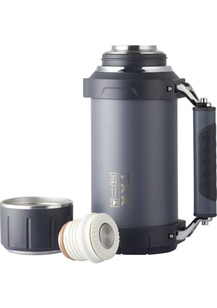 Çelik Termos 2000ML Gri