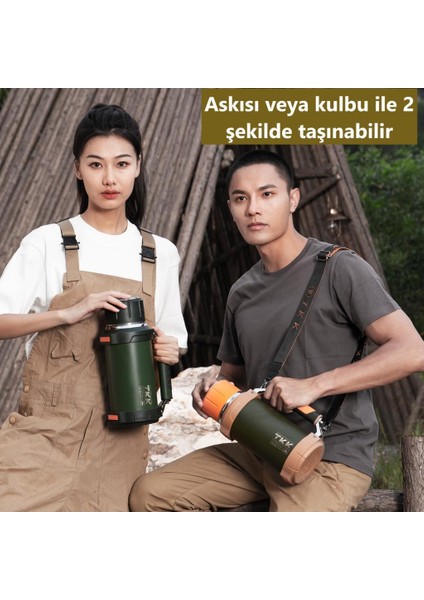Çelik Termos 2000ML Gri