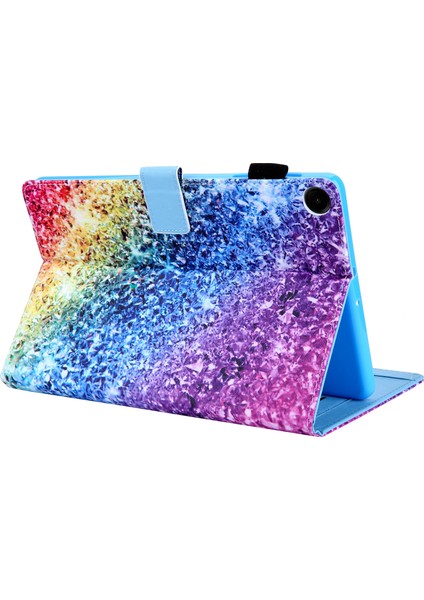 Samsung Galaxy Tab A9 Flip Stand Pu Deri Desen Tablet Kapağı (Yurt Dışından) fiyatları