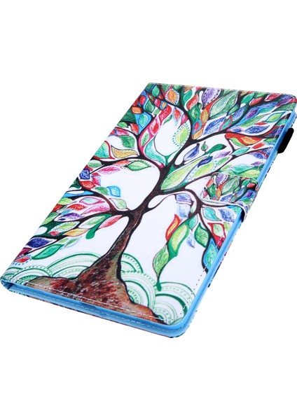 Samsung Galaxy Tab A9+ Pu Deri Stand Kapağı Akıllı Desen Tablet Kılıfı (Yurt Dışından)