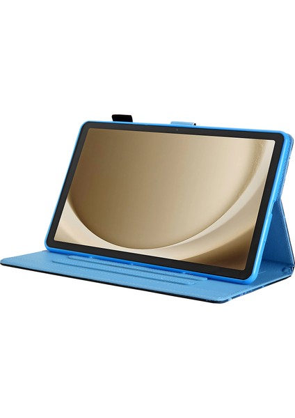 Samsung Galaxy Tab A9+ Pu Deri Stand Kapağı Akıllı Desen Tablet Kılıfı (Yurt Dışından)