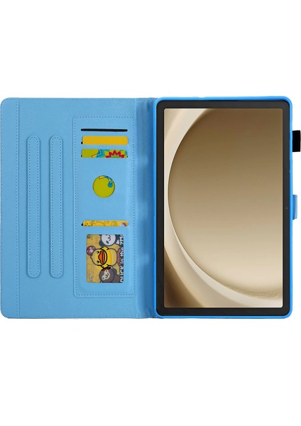 Samsung Galaxy Tab A9+ Pu Deri Stand Kapağı Akıllı Desen Tablet Kılıfı (Yurt Dışından)