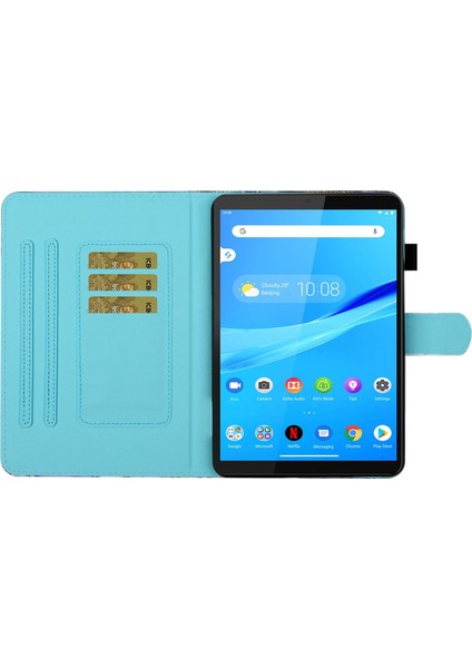 Samsung Galaxy Tab A9 Kılıf Kart Yuvaları Desen Baskı Tablet Kapağı (Yurt Dışından)