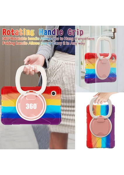 Samsung Galaxy Tab A9 Case Pc+Silikon El Kavrama Dönen Kickstand Tablet Kapak (Yurt Dışından) fırsatları