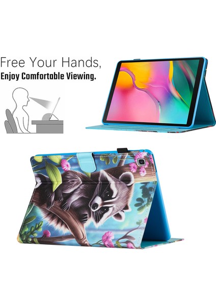 Samsung Galaxy Tab A7 Lite 8.7 Inç Kasa Desen Baskı Kartı Tutucu Tablet Kapağı (Yurt Dışından) indirimleri