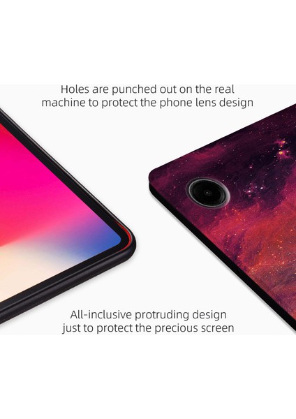 Samsung Galaxy Tab A9 Vaka Desen Baskı Standı Pu Deri Stand Tablet Kapak (Yurt Dışından)