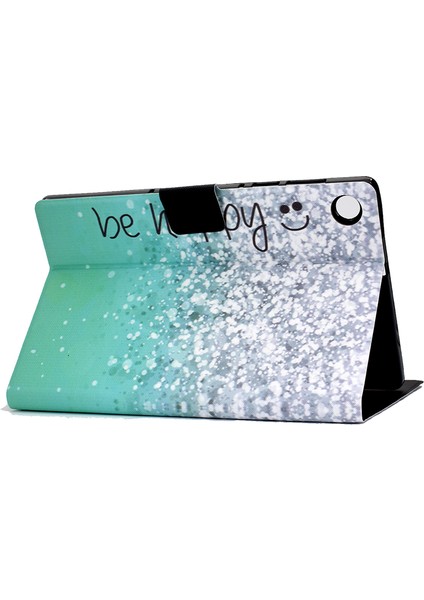 Samsung Galaxy Tab A9+ Pu Deri Stand Kapağı Desen Baskı Tablet Kılıfı Otomatik Uyku / Uyan (Yurt Dışından)