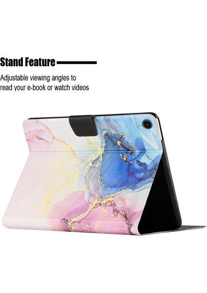 Samsung Galaxy Tab A9+ Pu Deri Stand Kapağı Desen Baskı Tablet Kılıfı (Yurt Dışından) fırsatları