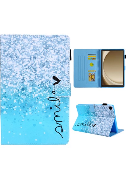 Samsung Galaxy Tab A9+ Pu Deri Stand Kapağı Akıllı Desen Tablet Kılıfı (Yurt Dışından)