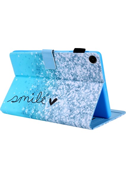 Samsung Galaxy Tab A9+ Pu Deri Stand Kapağı Akıllı Desen Tablet Kılıfı (Yurt Dışından)