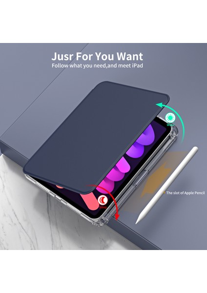 iPad Mini (2021) Pu Deri+Akrilik Stand Çıkarılabilir Tablet Kapak (Yurt Dışından) fiyatları