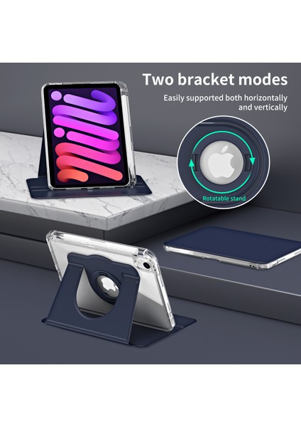 iPad Mini (2021) Pu Deri+Akrilik Stand Çıkarılabilir Tablet Kapak (Yurt Dışından) modelleri