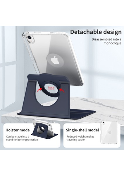 iPad Mini (2021) Pu Deri+Akrilik Stand Çıkarılabilir Tablet Kapak (Yurt Dışından) indirimleri