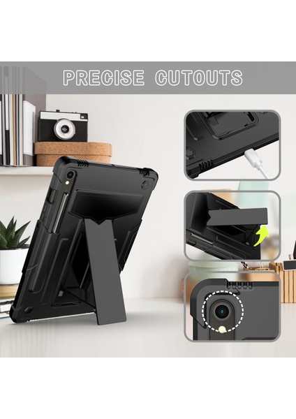 Samsung Galaxy Tab S9 / Tab S9 Fe Koruyucu Kılıf T Şeklinde Kickstand Pc+Silikon Tablet Kapak (Yurt Dışından) fiyatları