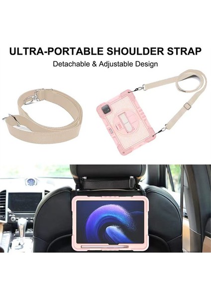 Xiaomi Pad 6 / Pad 6 Pro Kickstand Kapak Şok Emici Silikon + Kayışlı Pc Tablet Kılıfı (Yurt Dışından) fırsatları