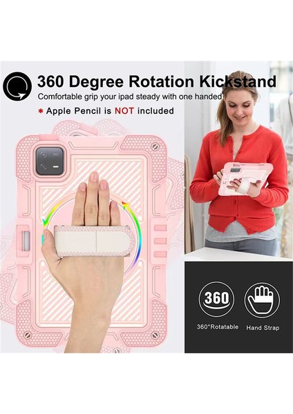 Xiaomi Pad 6 / Pad 6 Pro Kickstand Kapak Şok Emici Silikon + Kayışlı Pc Tablet Kılıfı (Yurt Dışından) indirimleri