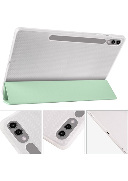 Samsung Galaxy Tab S9 + Case Tri-Katlı Standı Şok Geçirmez Tablet Kapak Kalem Yuvası (Yurt Dışından)