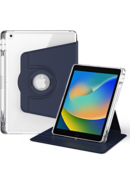 iPad 10.2 (2021) / (2019) / (2020) Kickstand Case Pu+Akrilik Çıkarılabilir Tablet Kapak (Yurt Dışından)