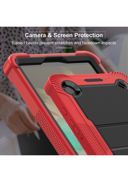 Samsung Galaxy Tab A9 Kickstand Cover Silikon + Pc Savunmacı Şok Geçirmez Tablet Kılıfı (Yurt Dışından) modelleri