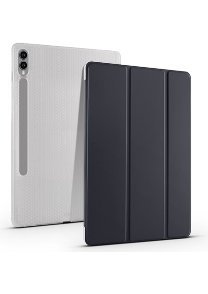Samsung Galaxy Tab S9 + Case Tri-Katlı Standı Şok Geçirmez Tablet Kapak Kalem Yuvası (Yurt Dışından)