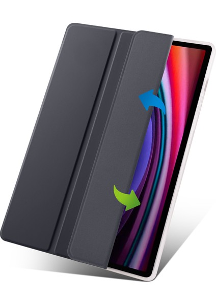 Samsung Galaxy Tab S9 + Case Tri-Katlı Standı Şok Geçirmez Tablet Kapak Kalem Yuvası (Yurt Dışından)