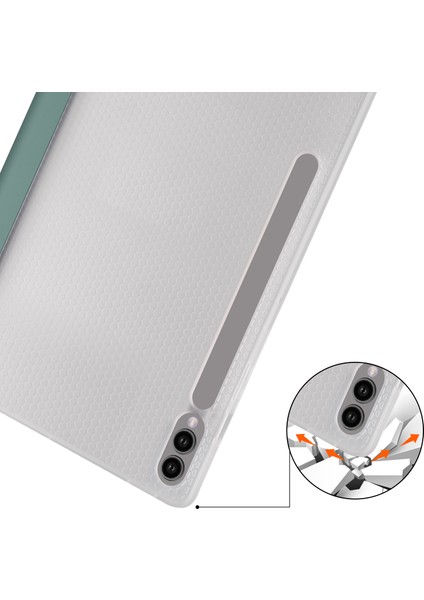 Samsung Galaxy Tab S9 + Case Tri-Katlı Standı Şok Geçirmez Tablet Kapak Kalem Yuvası (Yurt Dışından) fırsatları