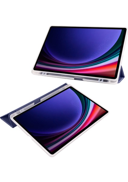 Samsung Galaxy Tab S9 + Case Tri-Katlı Standı Şok Geçirmez Tablet Kapak Kalem Yuvası (Yurt Dışından)